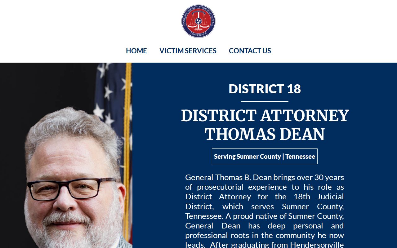 Sumner County criminal justice District 18 Attorney contact source