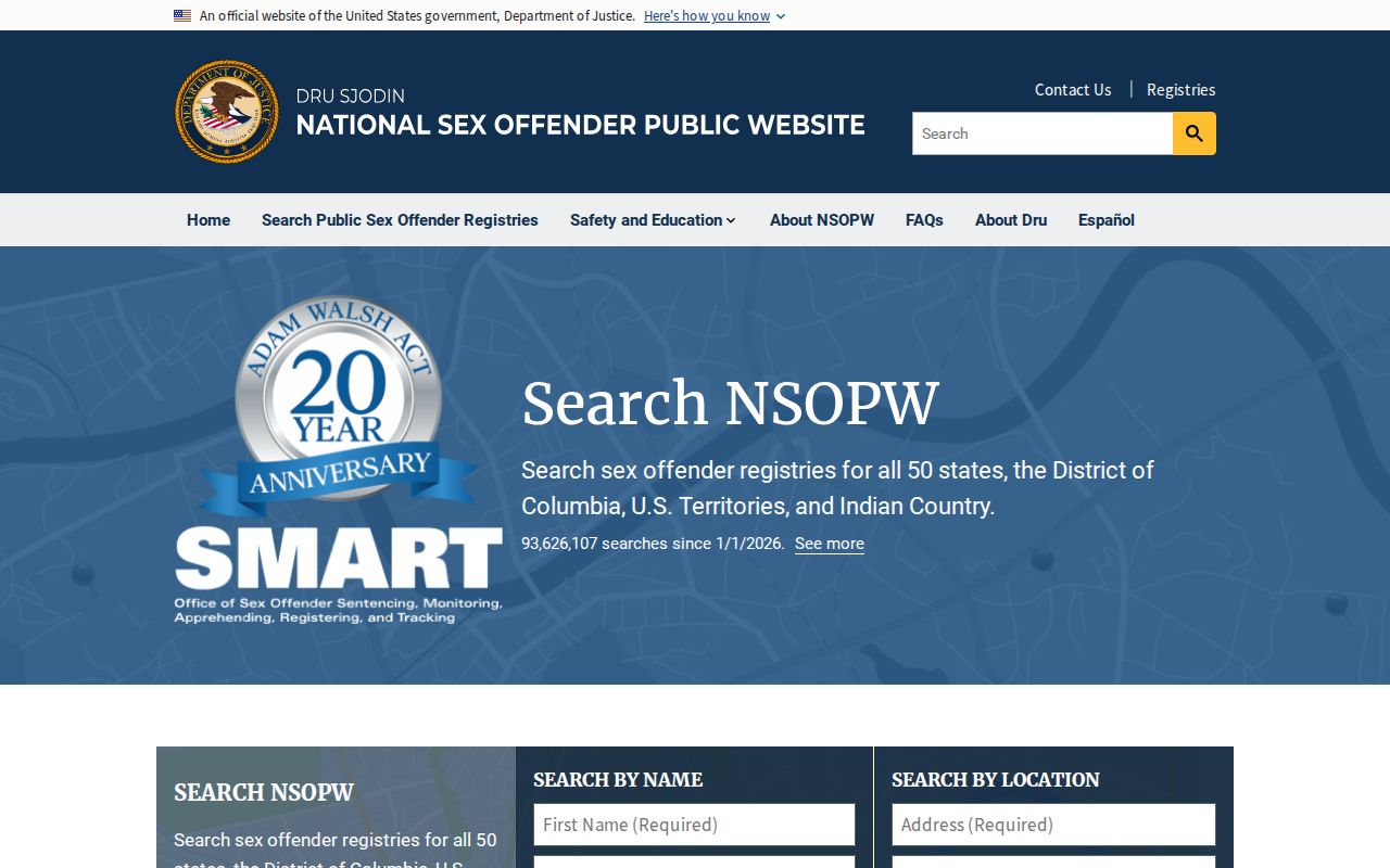 National supplement for a Sumner County sex offender registry search